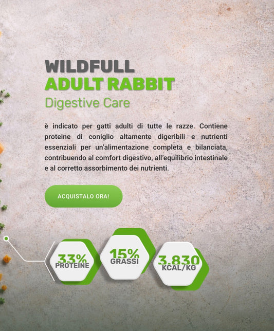 WildFull Gatto Adult Rabbit Coniglio