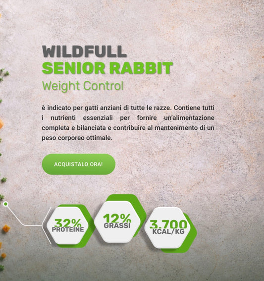 WildFull Gatto Senior Light Rabbit Coniglio