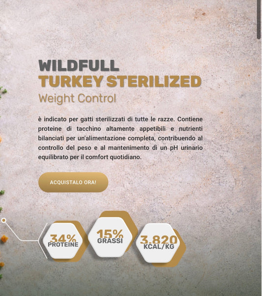 WildFull Gatto Sterilised Turkey Tacchino